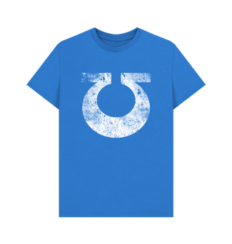 Bright Blue Ultramarines Battleworn Insignia T Shirt