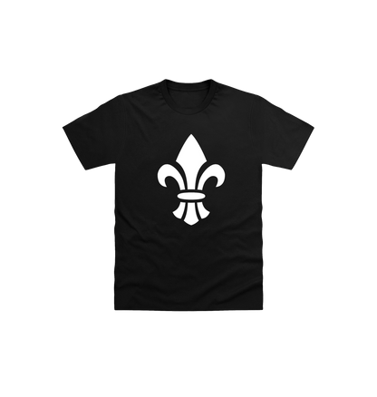 Black Printed Kids T-Shirt Front