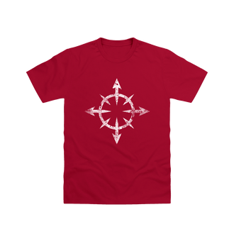 Cardinal Red Chaos Daemons Battleworn Insignia T Shirt