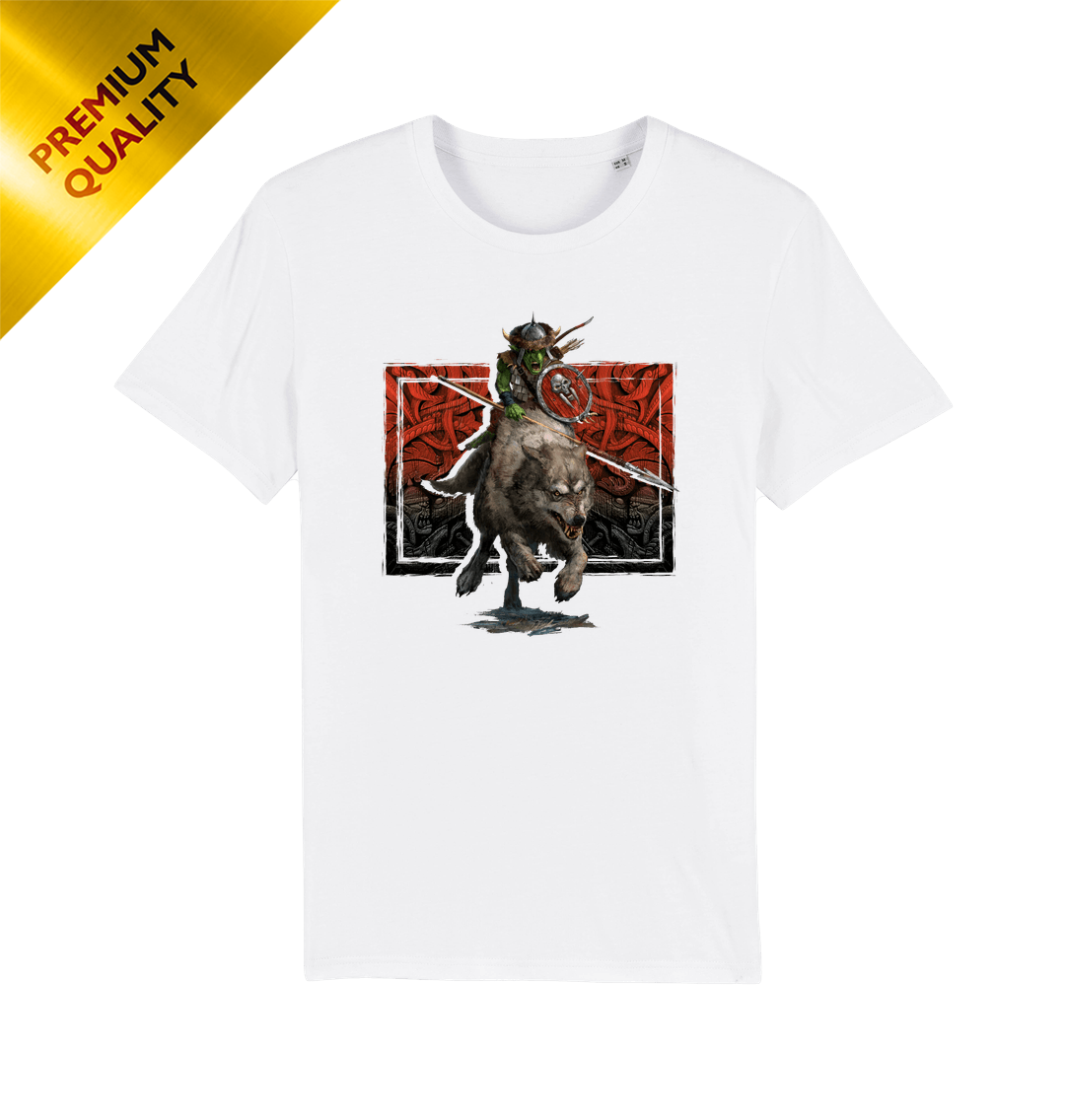 Premium Warhammer The Old World Orc & Goblin Tribes Wolf Rider T-Shirt ...