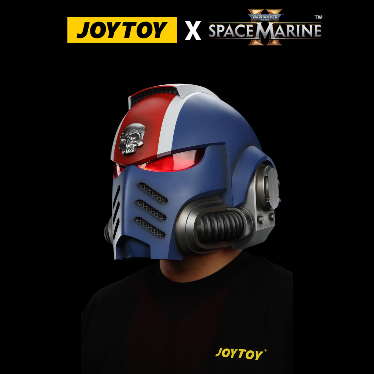 JoyToy Warhammer 40,000: Space Marine 2 Lieutenant Titus’ Mk X Helmet With Stand (1:1 Scale)