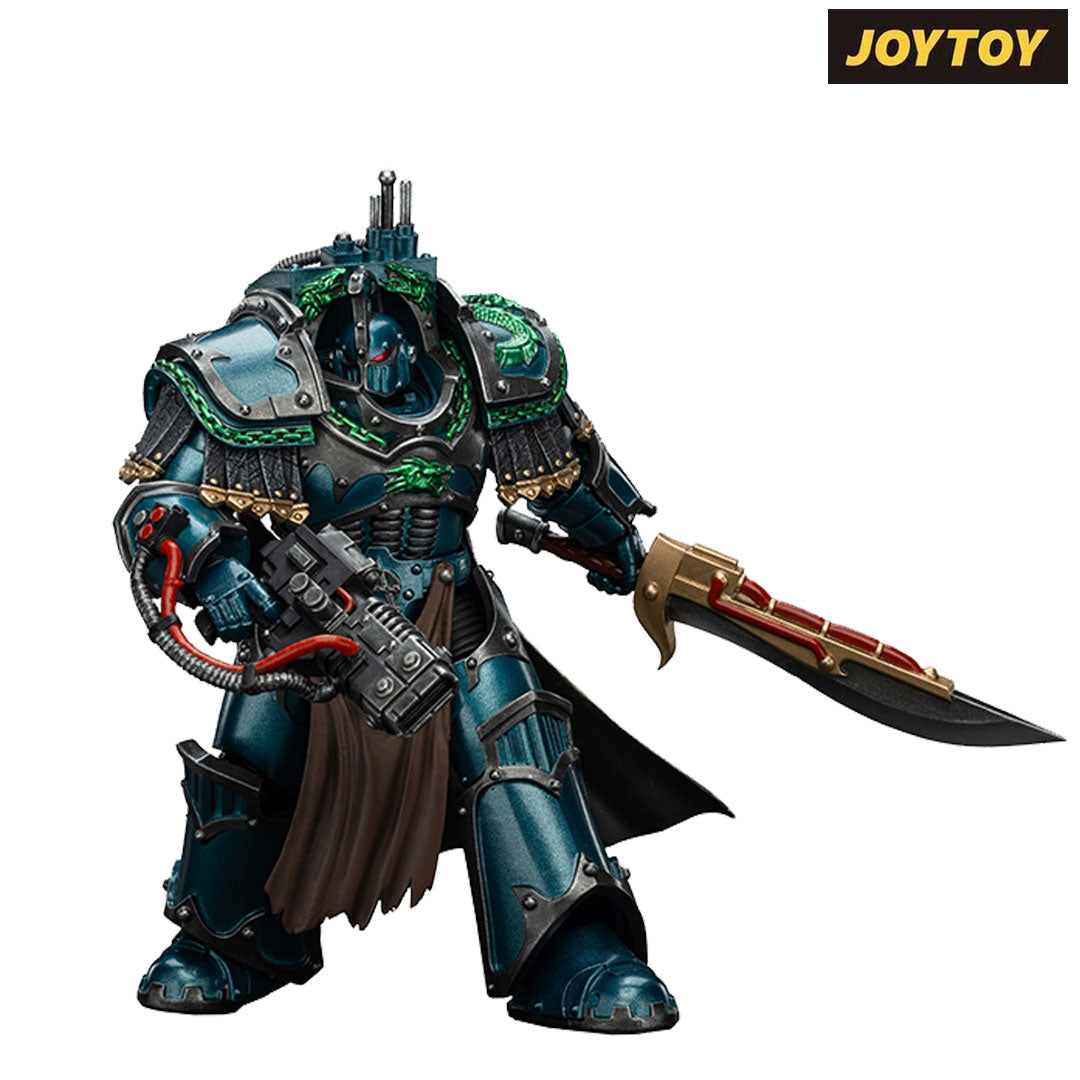 JoyToy Warhammer The Horus Heresy Action Figure - Alpha Legion, Legion Praetor in Cataphractii Terminator Armour (1/18 Scale) Preorder