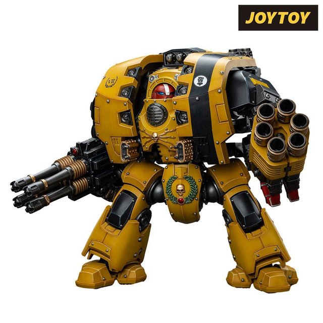 As Shown JoyToy Warhammer The Horus Heresy Action Figure - Imperial Fists, Leviathan Dreadnought with Cyclonic Melta Lance and Storm Cannon (1/18 Scale)