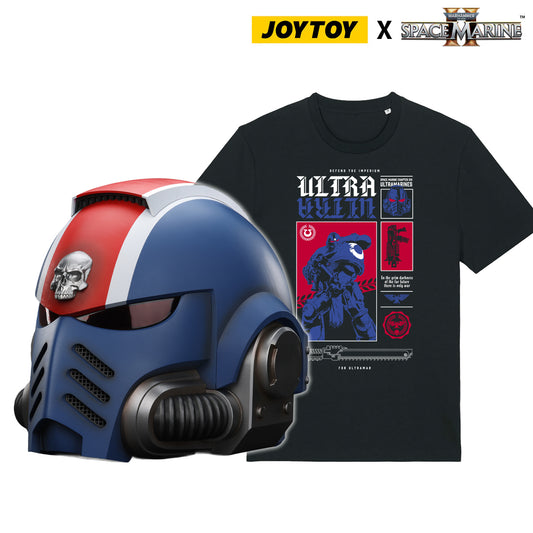 JoyToy Warhammer 40,000: Space Marine 2 Lieutenant Titus’ Mk X Helmet (1:1 Scale) Preorder