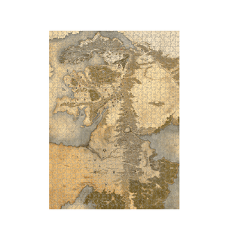 White Warhammer The Old World Map Jigsaw Puzzle