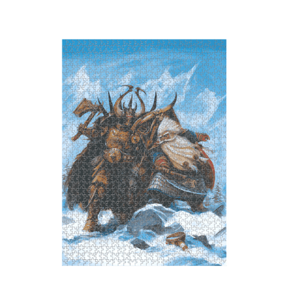 White White Dwarf Grombrindal Vs Harald Hammerstorm 1000 Piece Jigsaw Puzzle