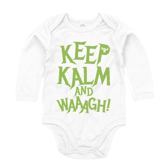 Keep Kalm and Waaagh! Long Sleeved Baby Bodysuit