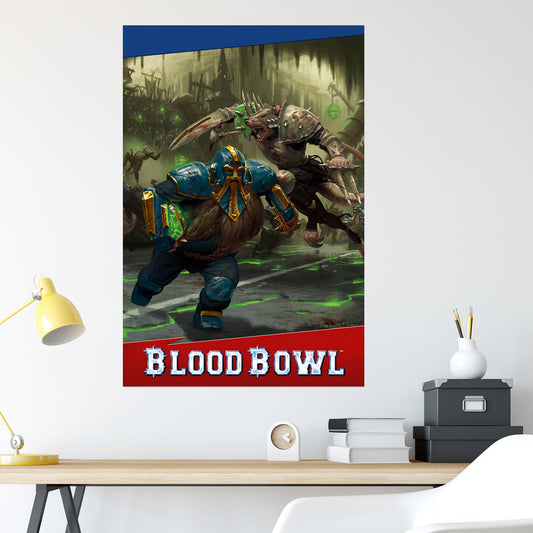 Blood Bowl The Dwarf Giants V Skavenblight Scramblers Poster